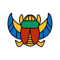 Scarab Egyptian hieroglyph and symbol. Ancient culture sing and symbol. Religion icon. Design element. vector