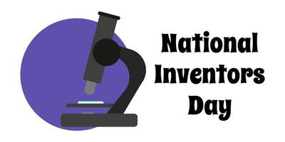 National Inventors Day, idea for the design of poster, banner or flyer for an event or memorable date vector