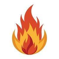 fire flames vector. Fire flame icon sign isolated on a white background. vector