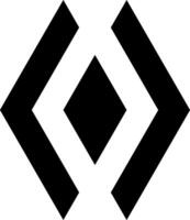 Geometric shape in the shape of a rhombus. vector