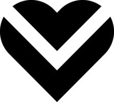 Minimalist black heart for logo vector