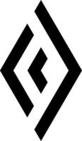Minimalist symbol in the shape of a rhombus vector