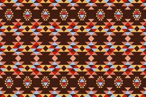 Southwestern Navajo patterns featuring triangles, zigzags, diamonds and stepped motifs  characteristic of traditional Southwestern Native American tribal for textiles and decor fashion and product vector