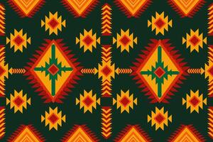 Southwestern Navajo patterns featuring triangles, zigzags, diamonds and stepped motifs  characteristic of traditional Southwestern Native American tribal for textiles and decor fashion and product vector