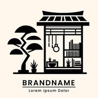 nature library logo with bookshelf theme modern and classic color vector