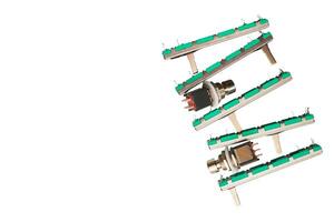 Faders, buttons for replacing, repairing mixers and amplifiers photo