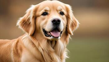 ai generado dorado perro perdiguero, perro fotografía, mascota animal foto