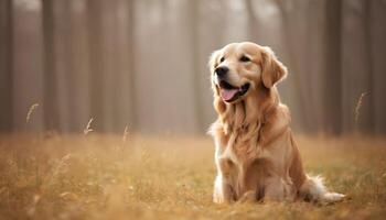 AI generated Golden Retriever,Dog Photography,Pet Animal photo