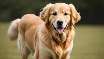 ai generado dorado perro perdiguero, perro fotografía, mascota animal foto