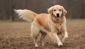 ai generado dorado perro perdiguero, perro fotografía, mascota animal foto