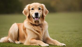 ai generado dorado perro perdiguero, perro fotografía, mascota animal foto