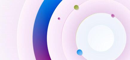 Abstract background from a multi-layered circle of light colors and geometric shapes. Vector illustration.