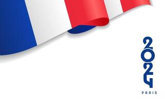 Creative sample background with 3D flag of France. Blank design. Backdrop template. Travel wallpaper vector