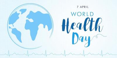 World Health Day social billboard concept vector