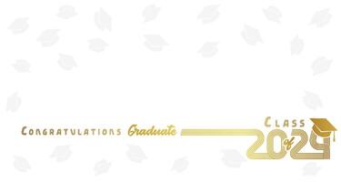 Class of 2024 invitation design, greeting card concept. Congratulations graduate graphic congrats vector