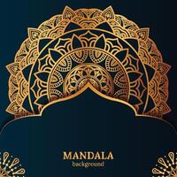 luxury mandala background with golden arabesque pattern arabic islamic east style vector