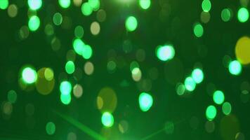 Colorful green loop animated background Bokeh video