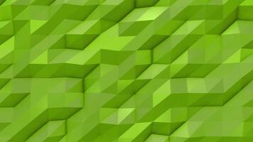Green abstract low poly triangle background video