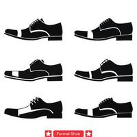 Classic Formal Shoe Silhouettes  Versatile Designs for Men and Women vector