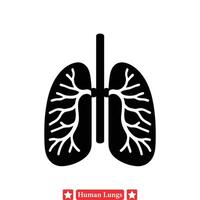 expertamente hecho a mano humano pulmón vector diseños para médico diario cubre y artículos