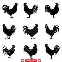 AI generated Plucky Poultry Dynamic Chicken Vector Graphics