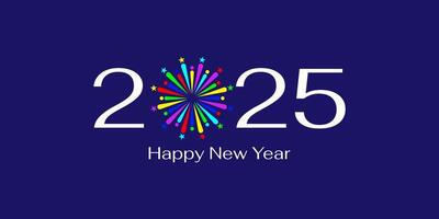 Happy New Year 2025 Background Design. Colorful New Year 2025 Design Template vector