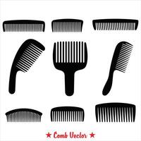 Chic Hair Comb Vector Set Versatile Silhouettes for Hairstyling Guides, Beauty Product Packaging, and Fashion Illustrations