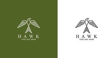 Hawk Eagle Minimal Logo Template Design For Business And Company vector