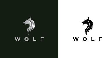 The Wolf Logo Template Design For Business and Companies vector