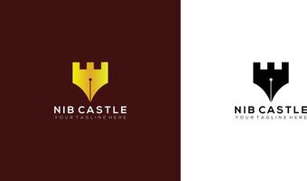 Nib Castle Logo Template Design For Business And Products vector
