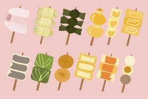 fish cake street food vector