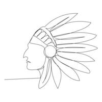 Continuous one line art drawing crown design and outline vector minimalism style