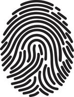 Fingerprint icon. Cyber security concept. Identification concept. Biometric authorization. Authentication. vector