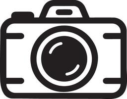 Photo camera vector outline icon for graphic and web design. Photo camera outline style sign and symbol. Photography icon on white background.