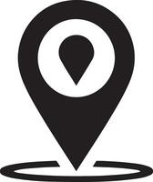 Map pin place marker Vector icon design on white background. GPS location Map pointer symbol.