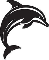 Circle shape dolphin fish vector illustration for symbol, logo, mascot, web icon, sticker design, sign, or any design.