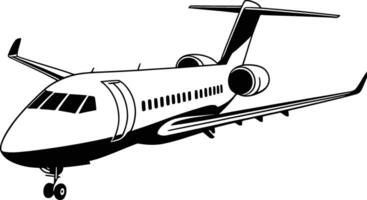 viaje avión, pasajero avión, piloto, aviación avión un avión de línea avión aislado en blanco vector
