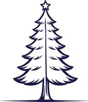 pine tree, holiday tree, christmas decoration tree vector