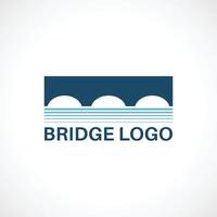 creative abstract bridge logo design template vector