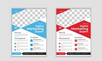 Corporate business flyer template. vector