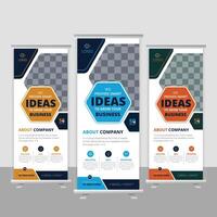 Free vector business roll up design template,