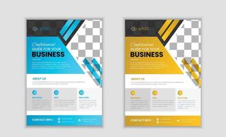 Corporate business flyer template. vector