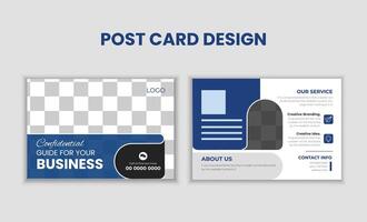 Free vector postcard template. Free corporate and professional  postcard design,