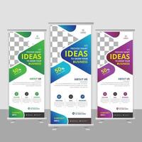 Free vector business roll up design template,