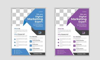 Corporate business flyer template. vector