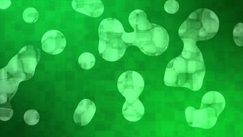 Grün Farbe schwebend Flüssigkeit ziehen um Kopf minimal Hintergrund video