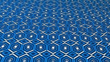 3d azul linhas comovente sobre hexagonal padronizar azul cor fundo video