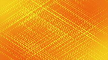 Cool criss cross orange and yellow lines moving elegant background, diagonal moving lines background video