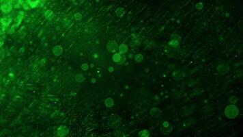beautiful green color Moving particles futuristic background, simple and elegant background video