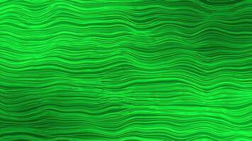 Abstract green color horizontal moving wavy lines background, horizontal stripes minimal background video